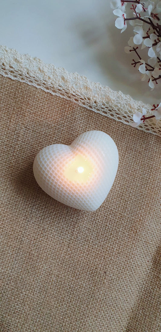 Woven Heart Candle
