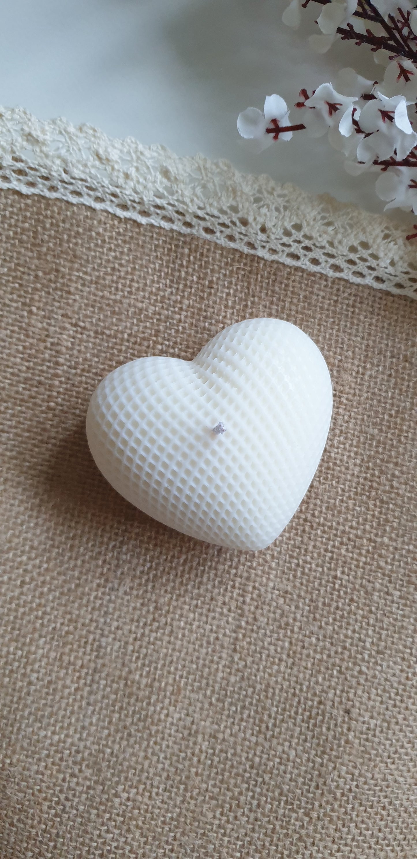 Woven Heart Candle